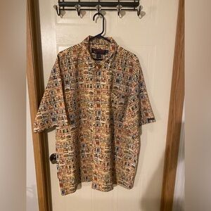 Vintage Y2K Southpole Pac Man Authentic Denim Collection button shirt up…